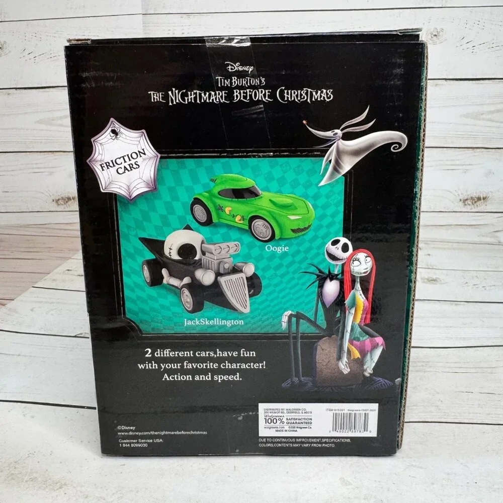 Nightmare Before Christmas Friction Cars Jack‎ & Oogie Set Disney NIB